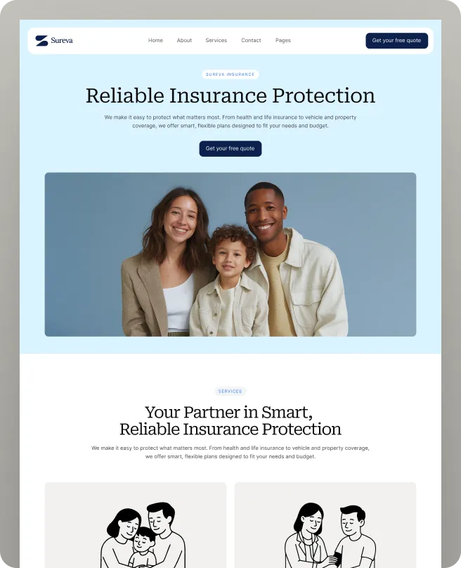 Family reviewing health coverage